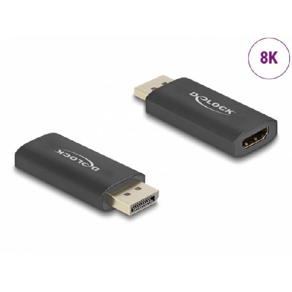 Delock 61055 DeLOCK Aktiver DisplayPort 1.4 zu HDMI Adapter 8K mit HDR Funktion