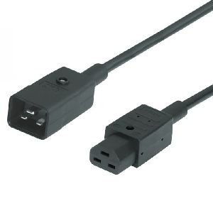 Bachmann 43700875 Bachmann Heißgeräte-Verlängerungskabel, C20 Stecker an C21 Buchse, 3,0 m, schwarz
