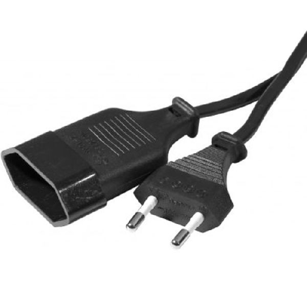 Exertis Connect 573721 Netzverlängerungskabel, Eurostecker an Eurobuchse, schwarz, 1,8 m