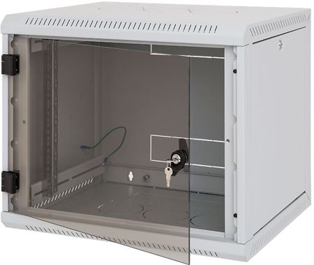 Triton RUA-15-AS6-CAX-A1 Triton 19" Wandgehäuse RUA, 15 HE, 600 x 595 mm, vorbereitet für Lüftereinbau, lichtgrau RAL 7035