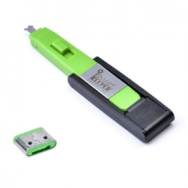 SmartKeeper CL04PKGN Smart Keeper Portblocker für USB-C, grün, 4 Stück, mit Schlüssel Mini