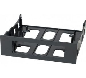 Tecline 730525 3.5 Zoll Floppy Einbaurahmen für 5,25 Zoll Einbauschächte, Kunststoff, Farbe schwarz