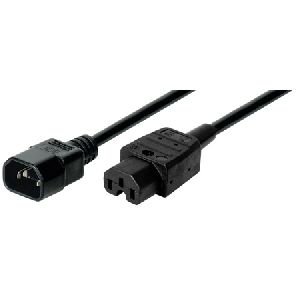 Bachmann 3561240 Bachmann Kaltgeräte-Warmgeräte-Verbindungskabel, C14 Stecker / C15 Buchse, 2,0 m