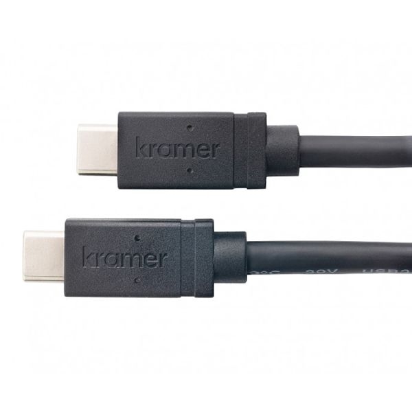 Kramer C-U32/FF-6 Kramer USB 3.2 Gen.2 Kabel C-U32/FF-6, bis 100 Watt, USB St. C/ USB St. C, schwarz, 1,8 m