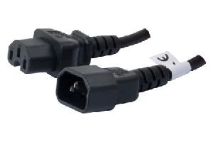 Exertis Connect 808361 Kaltgeräte Warmgeräte Verbindungskabel, C14 Stecker / C15 Buchse, 1,8 m, schwarz