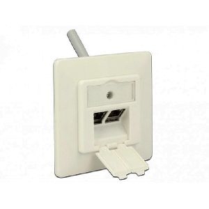 Delock 86219 DeLOCK Keystone Anschlussdose, 2-fach, kompakt, unbestückt, reinweiß RAL 9010