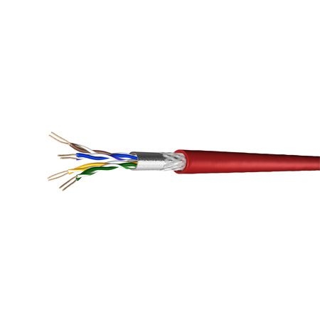 Draka 60015920 Draka Patchkabel UC300 HS26, Cat. 5e, SF/UTP, halogenfrei, rot, 1000 m Einwegtrommel