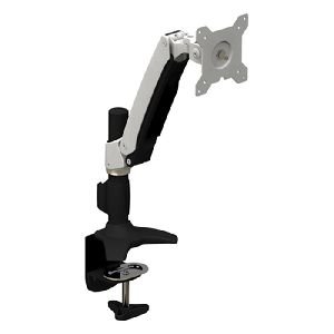 Aavara AC110 Aavara Monitorständer AC110, für Flachbildschirme 38 - 68 cm (15" - 81"), bis 10 kg, Schraubklemme, schwarz / silber