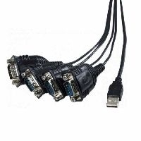 Exertis Connect 040344 USB 2.0 zu RS232 Serial Adapter, USB St. A/ 4 x