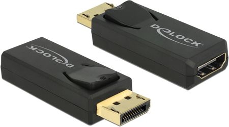 Delock 65573 DeLOCK Adapter DisplayPort 1.2 Stecker > HDMI Buchse schwarz 4K Aktiv Delock