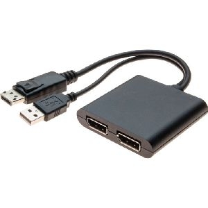 Exertis Connect 250201 DisplayPort MST MultiStream Transport Hub (Splitter), 2 Port