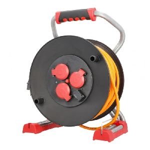 Bachmann 399193 Bachmann Profi-Kabeltrommel, 3-fach + 1x USB A, Anschlussleitung 3x2,5 mm², 40 m