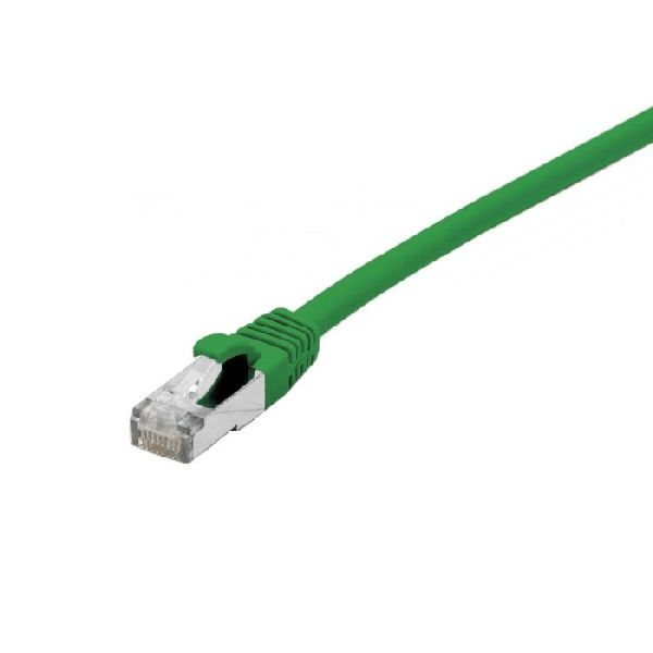 Exertis Connect 850829 Patchkabel Cat. 6, F/UTP, halogenfrei, mit Rastnasenschutz, grün, 0,3 m