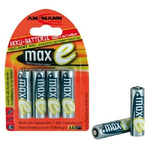 Ansmann 5035052 Ansmann maxE NiMH-Akku, sofort einsatzbereit, Mignon (AA), 2100 mAh, VE: 4
