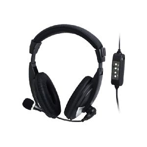 Dacomex 059821 Dacomex Stereo Headset mit USB-Anschluss, schwarz