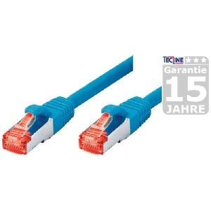 Dexlan 996539 Dexlan Patchkabel Cat. 6, S/FTP (PiMF), halogenfrei, mit Rastnasenschutz, blau, 25,0 m