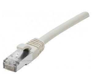 Dexlan 858560 Dexlan Patchkabel Cat. 8.1, S/FTP (PiMF), halogenfrei, mit Rastnasenschutz, grau, 0,5 m