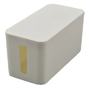 Exertis Connect 573425 Kabelbox klein für Steckdosenleisten, weiß, 240 x 120 x 130 mm
