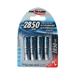 Ansmann 5035092 Ansmann NiMH-Akku, Mignon (AA), 2850 mAh, VE: 4