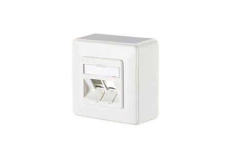 MetzConnect 1309150002-E Metz Connect Datendose Modul Anschlussdose, AP, Aufputz, 2 Port, unbestückt, reinweiß