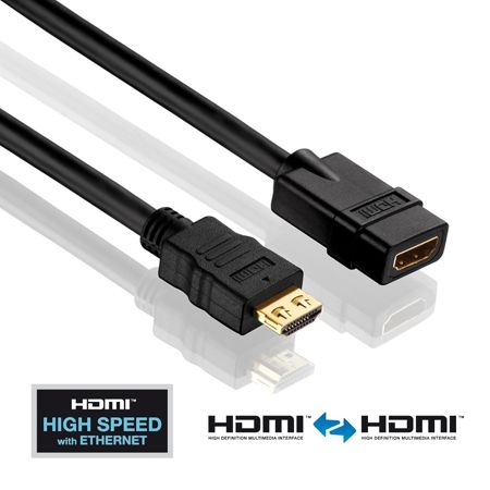 PureLink PI1100-020 PureLink PureInstall HDMI Verlängerungskabel, 4K, HDMI St. A/ HDMI Bu. A, 2,0 m