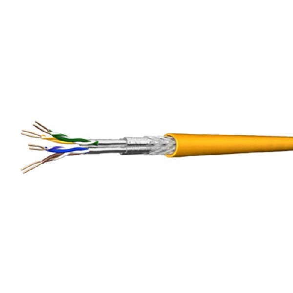 Draka 60015316 Draka Installationskabel UC MULTIMEDIA 1500 SS22, Cat. 7 (8), 6FOILS S/FTP (PiMF), LSZH, gelb, 100 m Ring