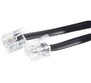 Exertis Connect EXC288140 Modular-Anschlusskabel, RJ11 St. (6P4C) / RJ11 St. (6P4C), schwarz, 10,0 m
