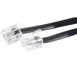 Exertis Connect EXC288140 Modular-Anschlusskabel, RJ11 St. (6P4C) / RJ11 St. (6P4C), schwarz, 10,0 m