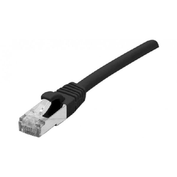 Exertis Connect 854645 RJ45 Patchkabel Cat. 6, F/UTP, GRS-zertifiziert, schwarz, 0,15 m