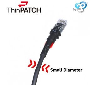 Patchsee TP-6A-F/4 Patchsee Patchkabel ThinPatch Cat. 6A ISO/IEC, U/FTP, halogenfrei, 10 G, schwarz, 1,2 m