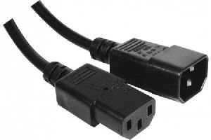 Exertis Connect 580460 Kaltgeräte-Verlängerungskabel, Kaltgerätestecker auf Kaltgerätekupplung, 3,0 m, schwarz