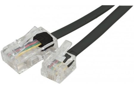 Exertis Connect 911739 Modular-Anschlusskabel, RJ11 St. (6P4C) / RJ45 St. (8P4C), schwarz, 10,0 m