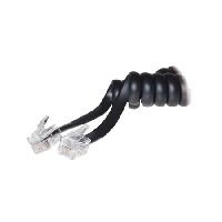 S-Conn 41002508 S-Conn Hörerspiralkabel extralang, schwarz, Länge ausg