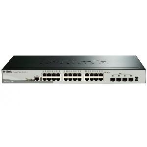 D-Link DGS-1510-28X D-Link 24-Port Smart Managed Gigabit Switch DGS-1510-28X, 24 Port + 4 10G SFP+ Uplinkports, 19" / 1 HE