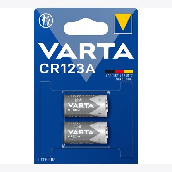 Varta 6205301402 VARTA Batterie, Lithium, CR 123A, 3,0 V, 1430 mAh, 2-er Pack