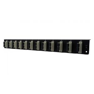 Dexlan 395432 Dexlan LWL Frontplatte bestückt für LWL Spleißbox, 12 x
