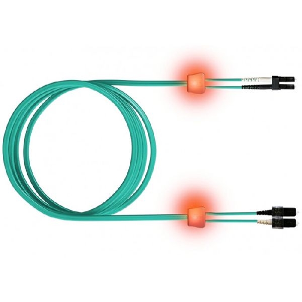 EasyLan LSD32100020 EasyLan LWL Duplex LED-Patchkabel OM3, 50/125 µm, LC/SC, aqua, 2,0 m