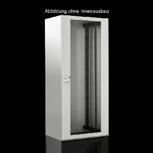 Rittal 7993628 Rittal 19" Netzwerkschrank BASIC LINE, 42 HE, 800 x 800 mm, Sichttür vorn, Stahlblechtür hinten, lichtgrau RAL 7035