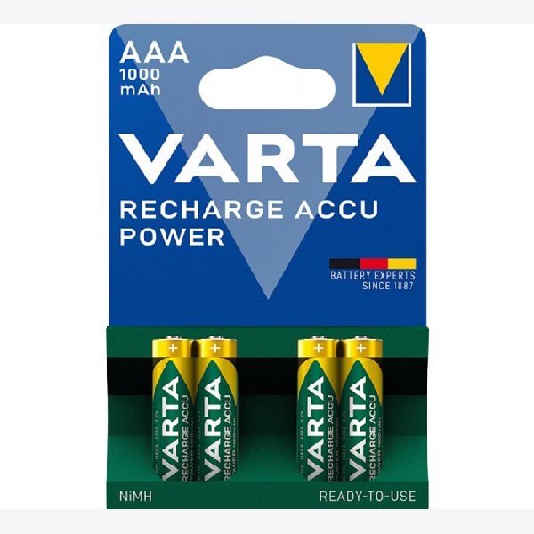 Varta 5703301404 VARTA NiMH Akku, Micro, AAA, 1,2V, 1000 mAh, 4-er Pack