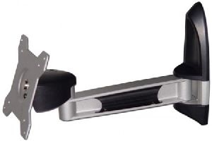 Aavara AR110 Aavara Wandhalterung AR110 für Flachbildschirme 38 - 61 cm (15" - 24"), einteiliger Monitorarm, bis 12 kg, schwarz / silber