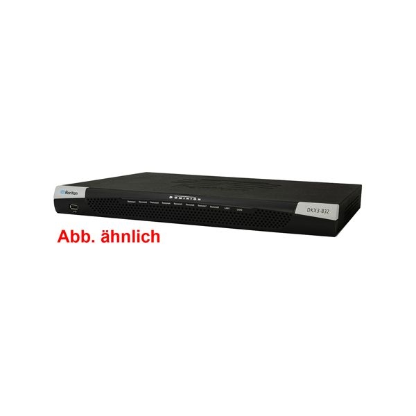 Raritan DKX3-108 Raritan KVM über IP Switch Dominion KX3-108, 8 PCs - 1 Arbeitsplatz lokal - 1 Remote-Arbeitsplatz, 19 Zoll