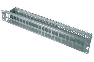 MetzConnect 130924-00-E Metz Connect Modulträger für 48 E-DAT modul Anschlussbuchsen, 19 Zoll, Edelstahl