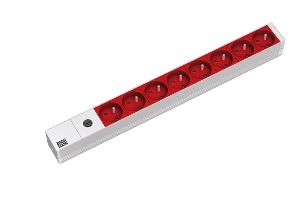 Bachmann 3334101 Bachmann 19" Steckdosenleiste, 8-fach, Frankreich / B
