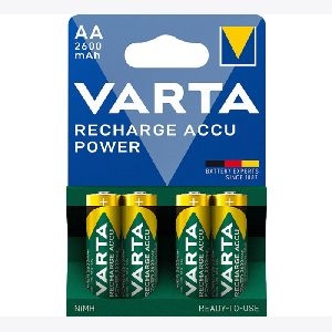 Varta 05716101404 VARTA NiMH Akku, Mignon, AA, 1,2V, 2600 mAh, 4-er Pack