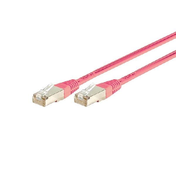 Exertis Connect 854484 Patchkabel Cat. 6, S/FTP (PiMF), rosa, 5,0 m