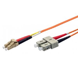 Ekivalan COZ050DCLC2SO0500A Ekivalan LWL Duplex Patchkabel OM2, 50/125 µm, LC/SC, orange, 50,0 m