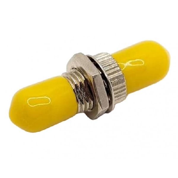 Tecline 20500057 Tecline LWL Kupplung, ST/ST, OS2, Schutzkappen gelb