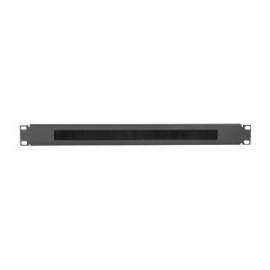 Dexlan 754452 Dexlan 19" Kabeldurchführungsplatte mit Bürstenkamm, 1HE, schwarz