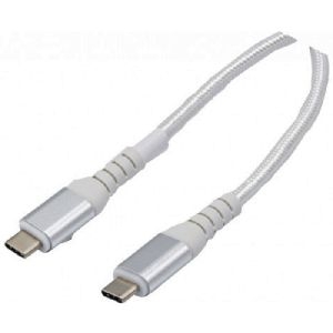 Exertis Connect 532558 Exertis Connect USB 3.2 Gen. 2 Kabel, bis 100 Watt, USB St. C / USB St. C, GRS, weiß, 1,0 m