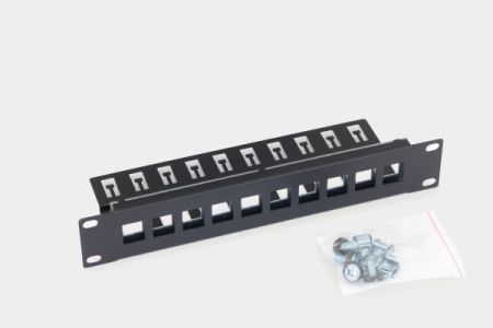 Triton RAB-PP-X03-C1 Triton Modulares 10“-Patch-Panel für max. 10 Keystone-Module, schwarz RAL 9005